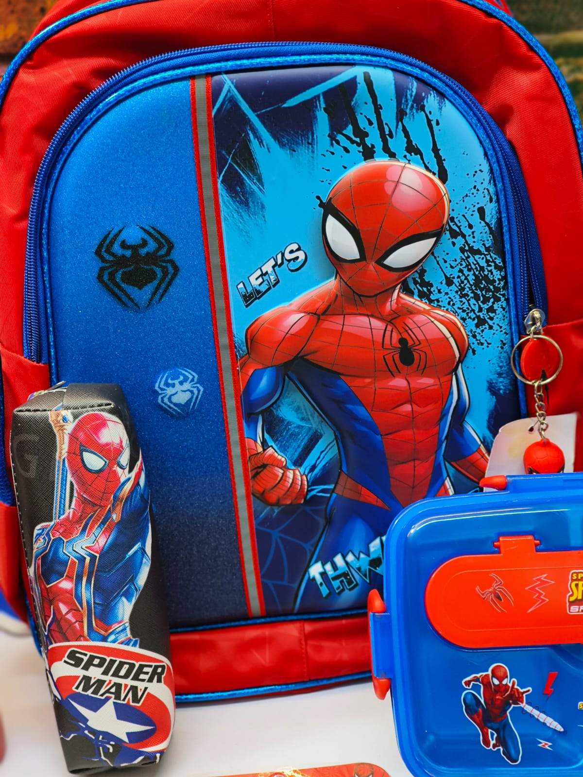 16inch Cool Spiderman Backpack Combo For 2nd std to 4th Std Kids - Main Image