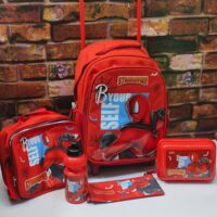 14inch Superhero Trolley Backpack Combo ( For Nursery to 1st Std Kids )