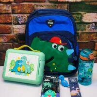 14inch Cool Dino Bag Budget Combo ( For Playschool to KG Kids )