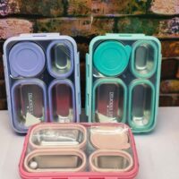 4 Sections Bento Lunchbox with Steel Container
