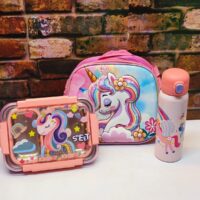 3D Unicorn Lunch bag Combo