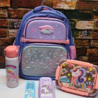 15inch New Unicorn Backpack Combo ( For UKG to 2nd Std Kids )