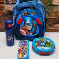 13inch Avengers Premium Backpack Combo ( For Playschool to Nursery Kids )