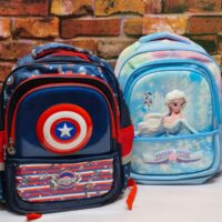 16inch 3D Designs Captain America & Frozen Princess Premium School Bags