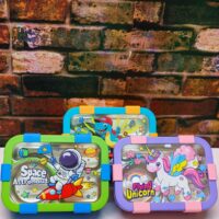 New Designs/Style 3 Sections Lunchbox in Kids Favorite Characters print