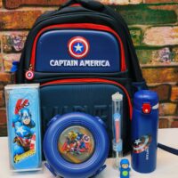 15inch Captain America Bag Combo ( For UKG to 2nd Std Kids )