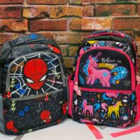 15inch Spiderman & Unicorn Premium Bags ( For UKG to 2nd Std Kids )