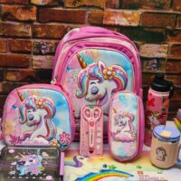16-17inch Unicorn Dream Hamper Bag Combo - 5 ( For 2nd to 4th Std Kids )