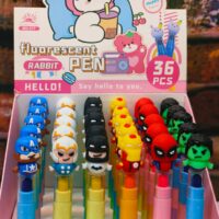Superhero Theme Fluorescent Pen Colours