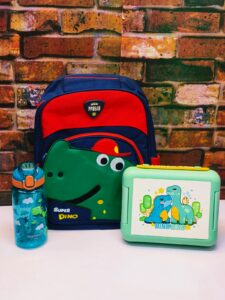 14inch Cool Dino Bag Combo ( Green & Red Edition )